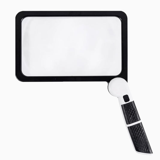Lupa de Mano de Lados Completos – 5X de Aumento, Lupa Iluminada por LED con 3 Modos, Ideal para Leer Libros y para Personas Mayores