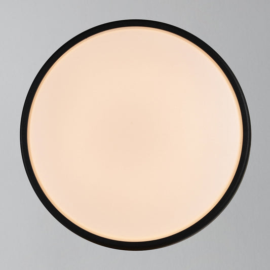 Luz LED Exterior Redonda Oliver, Negro/Opal
