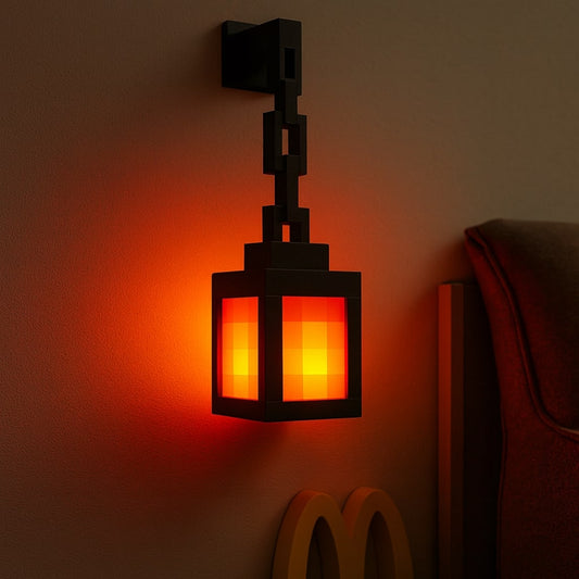 Lámpara Minecraft | Lámpara de mesa inalámbrica | Lámpara de noche | Aplique de pared interior | PixelLuz
