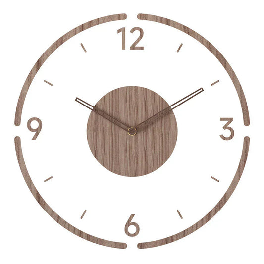 Sencillez nórdica en un reloj de madera