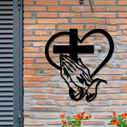 FaithBond™ – Decoración de Pared con Cruz y Corazón