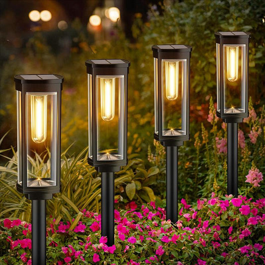 SolaraGlow™ – Lámparas solares retro para el camino del jardín