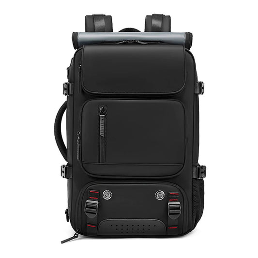 TRAVELMAX – Mochila de viaje impermeable con puerto USB, compartimento para zapatos y bolsillo antirrobo