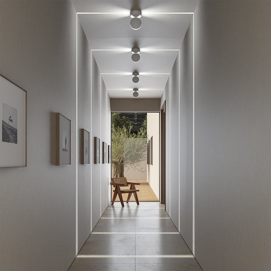 Aplique de pared con función spot | Elemento luminoso rotativo a 360° | Energéticamente eficiente